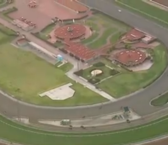 A Third Horse has Died in just 9 Days – Santa Anita California Race Track Ariel view Santa Anita California Race Track